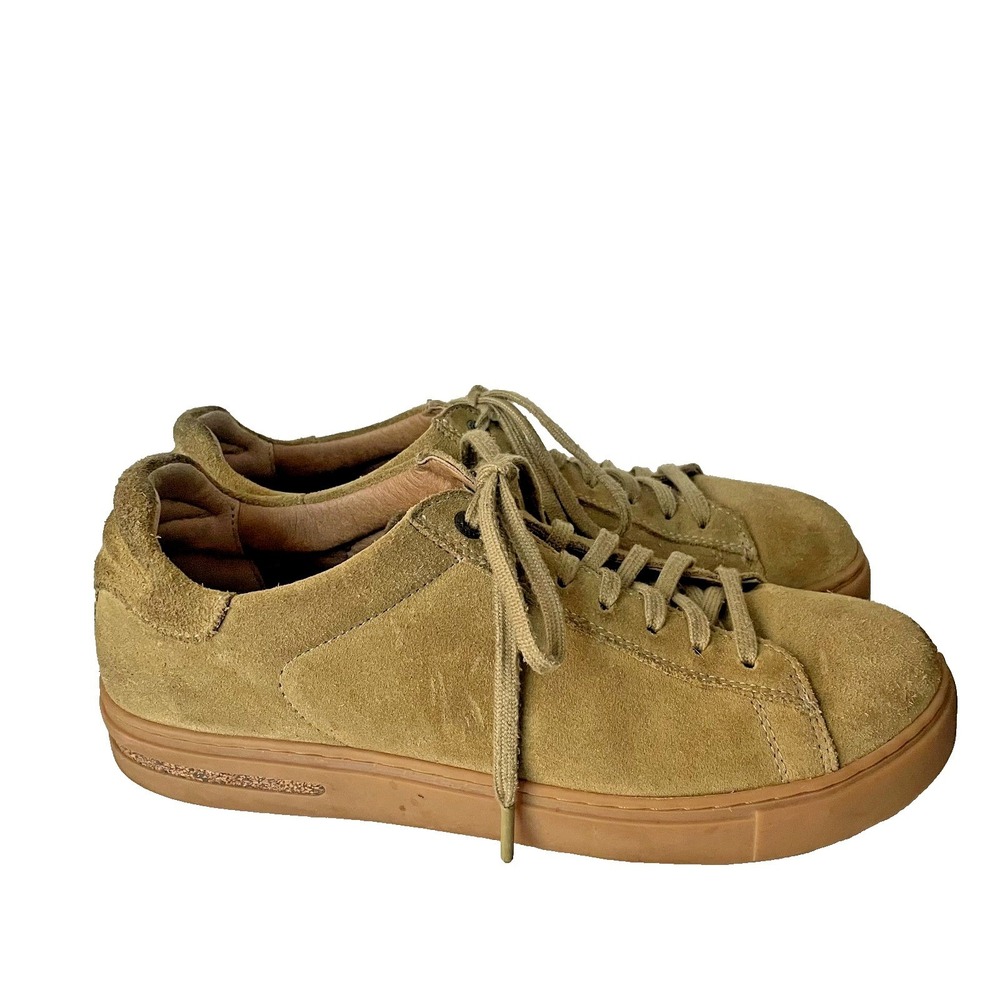 Birkenstock Bend Low 41 Khaki Suede Lace-Up‎ Sneaker Cork Leather Shoe
